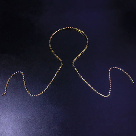 Diadema de Cadena Única con Diamantes - Accesorio Elegante y Versátil - Image 2