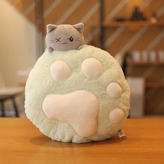 Almohada de Pata de Gato Felpa - Cojín Decorativo Funcional para Sofá y Hogar - Image 2