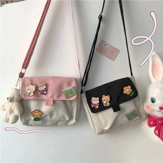 Bolsa Bandolera Japonesa Estilo Harajuku para Estudiantes - Diseño Kawaii Coreano - Image 2