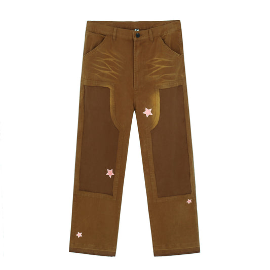 Pantalones Vaqueros Tie-Dye Hombre Rectos Sueltos Estilo Coreano Tendencia Urbana - Image 2