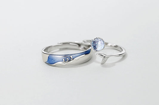 Anillos de Plata Ajustables para Parejas - Diseño Minimalista Japonés - Image 2