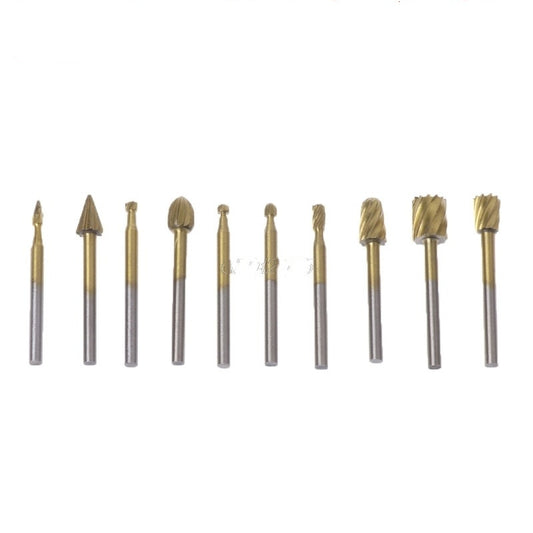 Kit de 10 Fresas Rotativas para Grabado y Tallado en Madera - Image 2