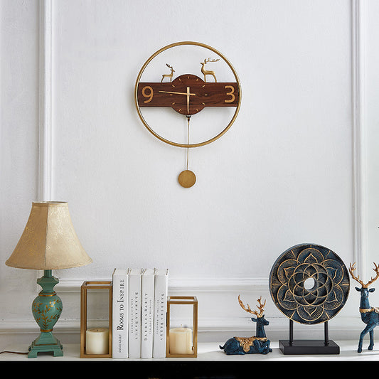 Reloj de Pared Decorativo de Latón sin Perforación para Dormitorio - Image 2