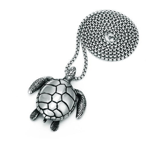 Collar Tortuga Marina de Acero Inoxidable para Hombre - Dije Titanio Resistente - Image 2
