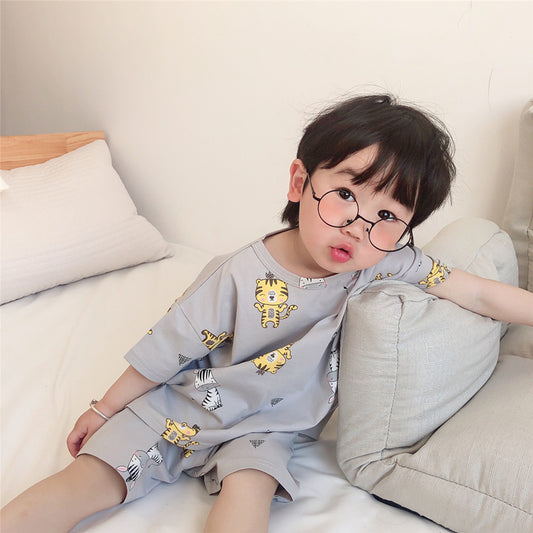 Conjunto de Pijama Fresco de Manga Corta para Bebés y Niños - Image 2