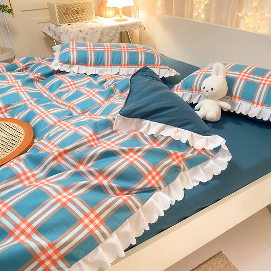 Juego de Cama Princesa Arcoíris con Encaje - Funda Nórdica, Sábana y Volante - Image 2