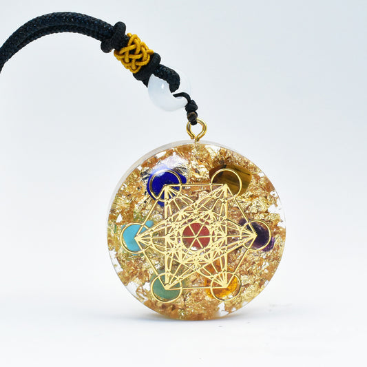 Colgante de Orgonita con Cristales Naturales de los Siete Chakras - Image 2