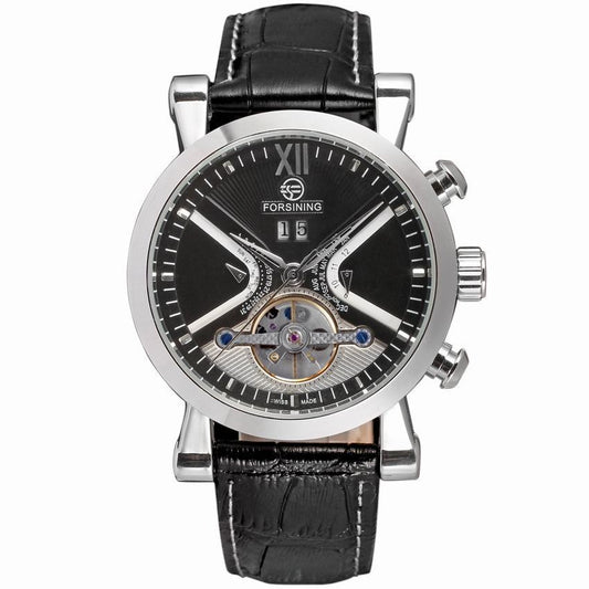 Reloj Automático Flywheel para Hombre con Correa de Cuero - Image 2