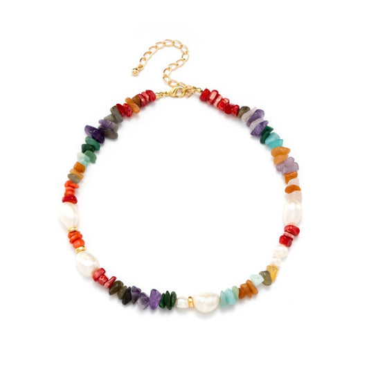 Collar de Perlas de Agua Dulce Tejido a Mano - Image 2