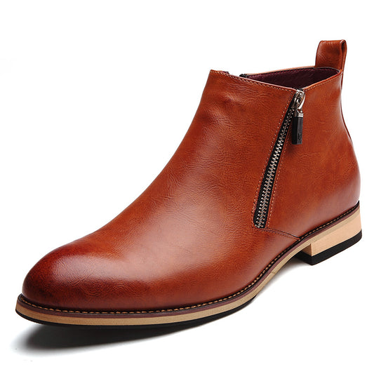 Botas Cortas Puntiagudas para Hombre - Estilo Británico Casual - Image 2