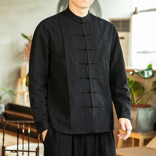 Camisa de Manga Larga en Algodón y Lino - Image 2