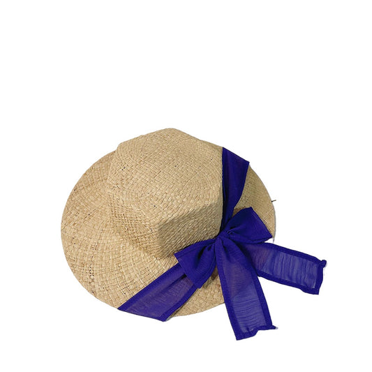 Sombrero de Rafia Hexagonal Estilo Coreano con Lazo y Ala Grande - Image 2