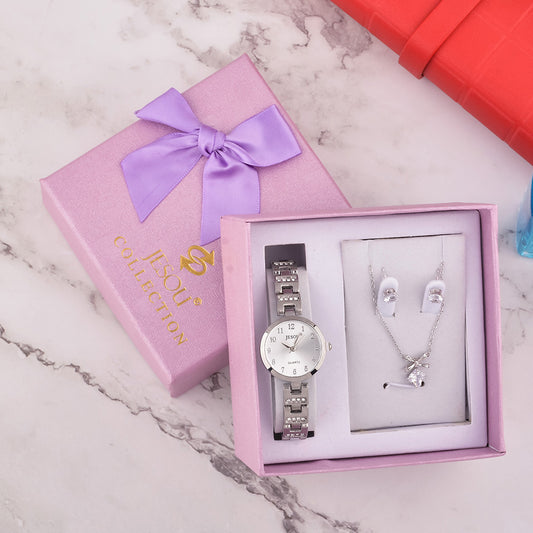 Conjunto de Regalo Reloj para Mujer con Collar y Aretes - Image 2