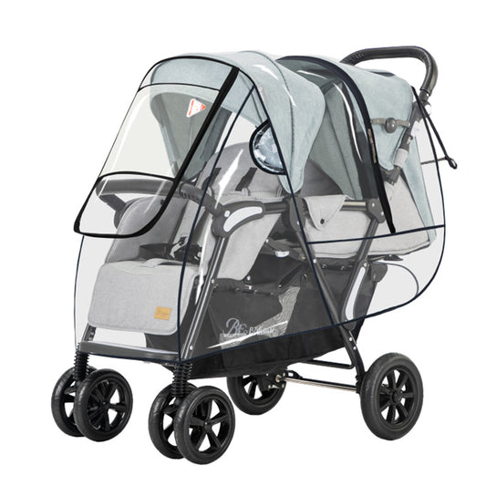 Protector Impermeable para Cochecito Doble - Asientos Delantero y Trasero - Image 2