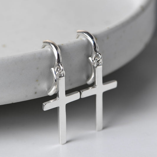 Aretes de Gancho Cruzado para Parejas - Accesorios de Moda Estudiante - Image 2