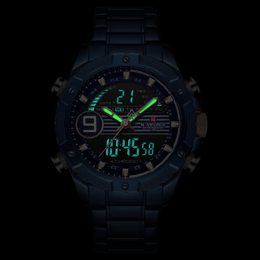Reloj Deportivo NAVIFORCE Dual Movement - Acero Inoxidable para Hombre - Image 2