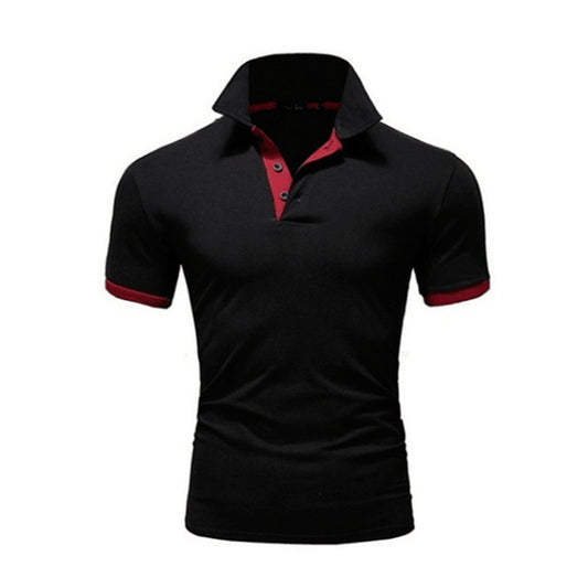 Polo Ejecutivo de Cuello Alzado Manga Corta Color Sólido - Image 2