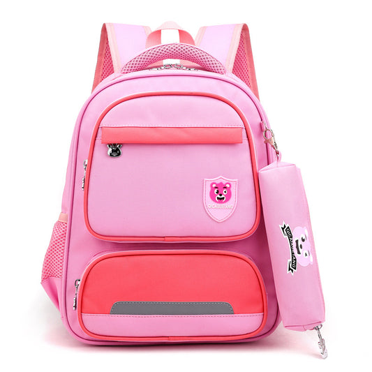 Mochila Escolar Coreana para Niñas de Primaria - Diseño Cartoon Primavera - Image 2