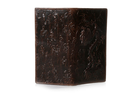 Billetera Vintage de Cuero para Hombre con Dragón Tridimensional - Image 2