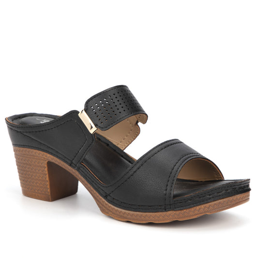 Sandalias Cómodas de Tacón Grueso para Mujer - Estilo Europeo Talla Grande - Image 2