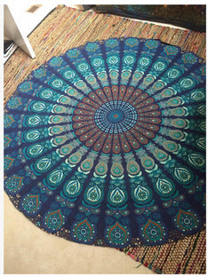 Pareo Playa Redondo Estampado - Protección Solar y Estilo Versátil - Image 2