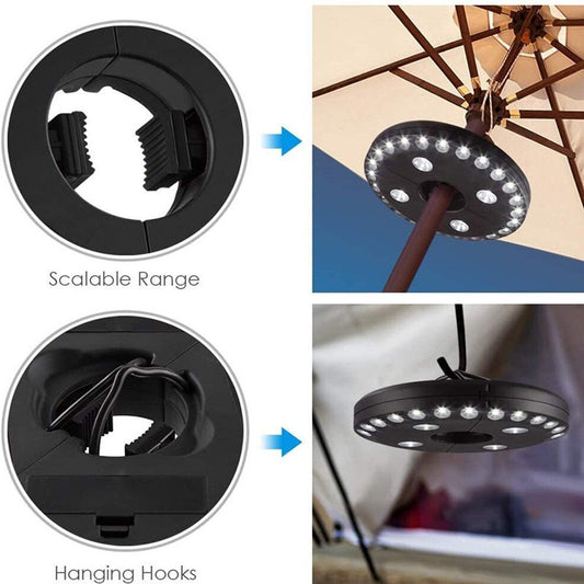 Lámpara Camping Multifuncional 24 LED - Luz Portátil con Paraguas Desmontable - Image 2