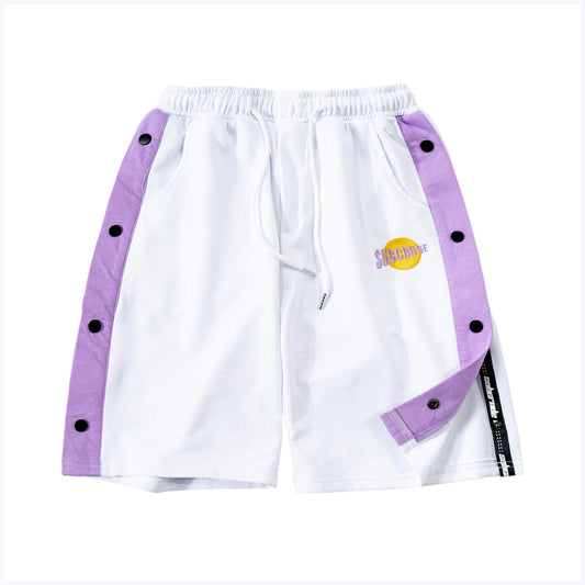 Shorts Deportivos Holgados con Detalles de Color - Pantalones Cortos Cinco Cuartos Unisex Tendencia Verano - Image 2