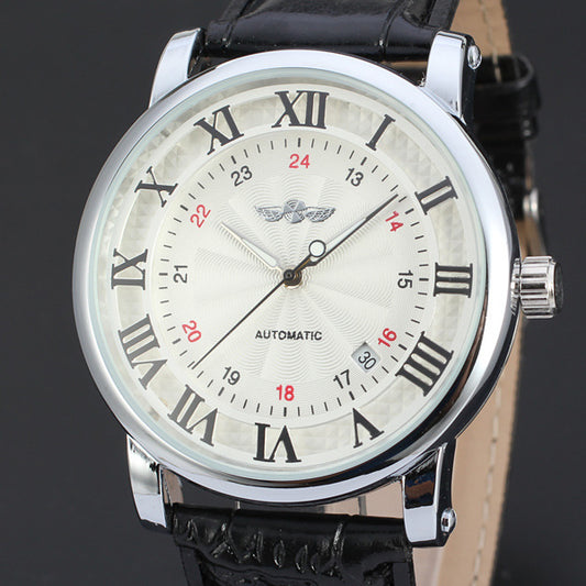 Reloj Mecánico Profesional de Tres Manecillas con Calendario y Esfera de Malla - Image 2