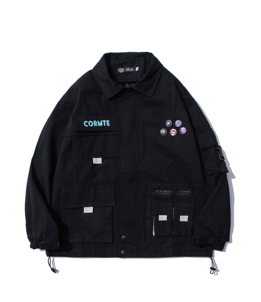Chaqueta de Trabajo Retro Multi-bolsillos para Hombre - Estilo Urbano Holgado - Image 2