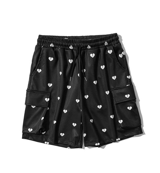Shorts Overol Multi-bolsillo Hombre Tendencia Cintura Elástica Pantalón Cinco Puntos - Image 2