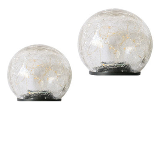 Luz Solar LED de Jardín con Diseño de Esfera de Cristal Agrietado - Image 2