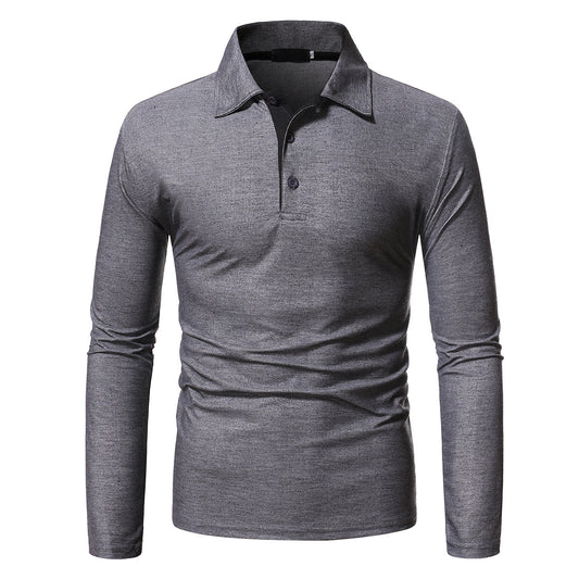 Polo Manga Larga Slim Fit Casual para Hombre - Image 2