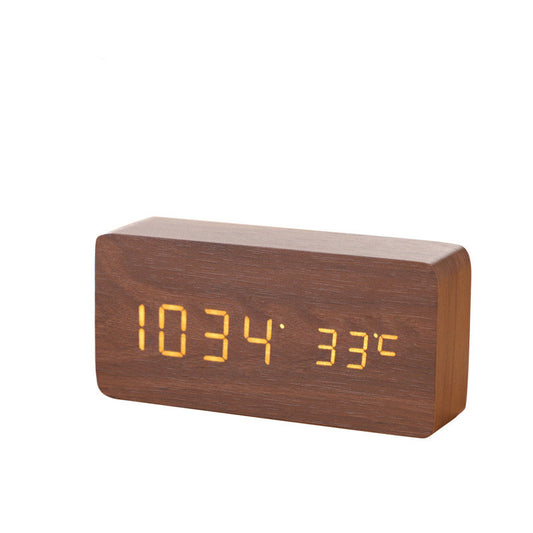 Reloj Despertador LED de Madera con Pantalla Digital - Image 2