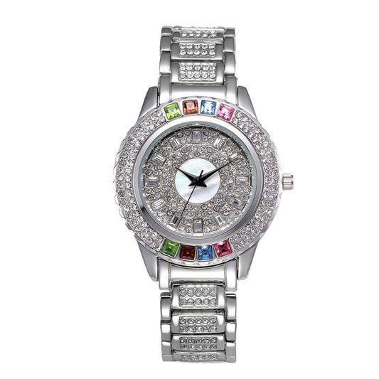 Reloj de Acero Inoxidable para Mujer con Diamantes de Color y Resistencia al Agua - Image 2