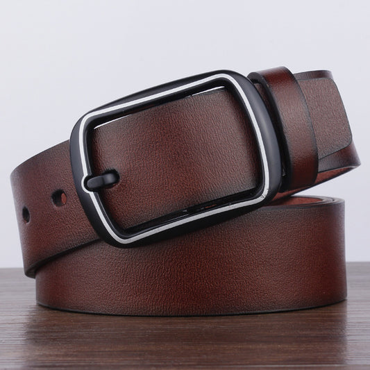 Cinturón Retro Negro Versátil para Hombre - Image 2