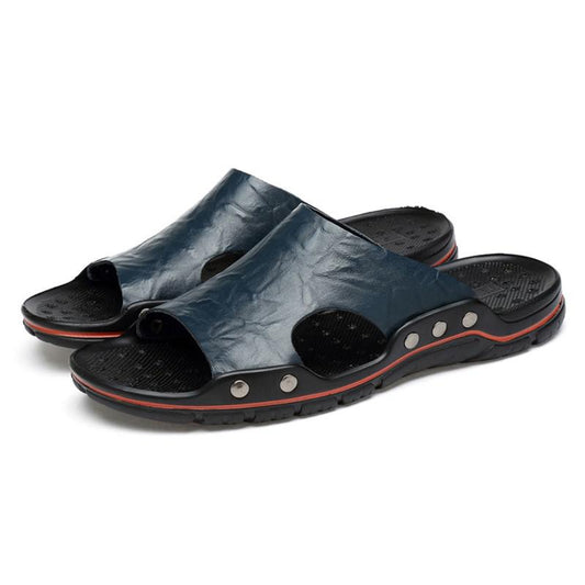 Pantuflas de Cuero Grandes Elegantes Antideslizantes Resistentes - Image 2