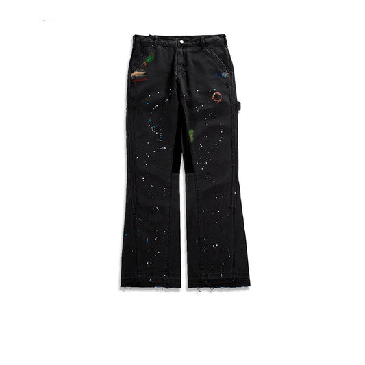 Pantalones Acampanados con Detalle de Bigotes de Gato - Unisex - Image 2