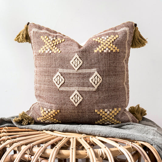 Cojín Marroquí Artesanal Bohemio para Sofá y Ventana - Image 2