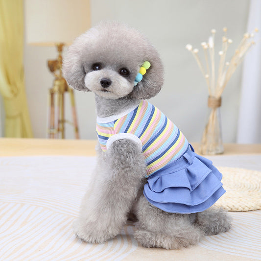 Vestido de Rayas para Perros Pequeños y Medianos - Diseño Teddy y Schnauzer - Image 2