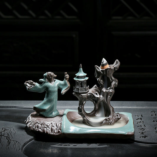 Quemador de Incienso Retroceso Cerámica Zen - Decoración Elegante para Mesa de Té - Image 2