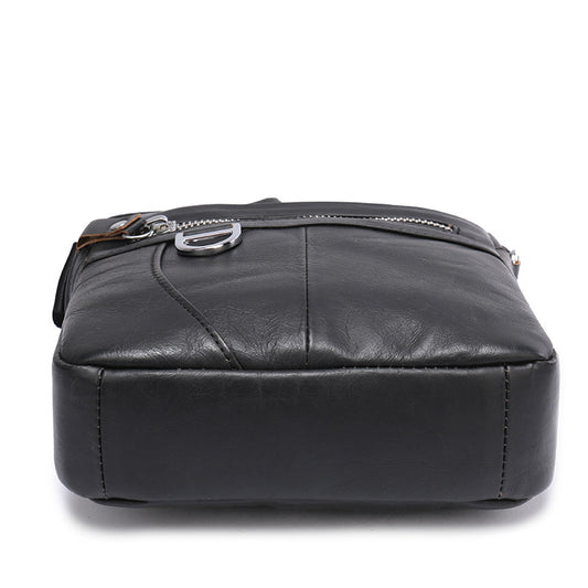 Bolsa de Hombro en Cuero Genuino Flor de Lomo para Hombre - Image 2