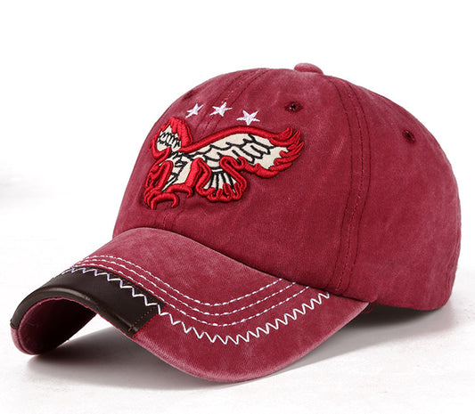 Gorra de Béisbol Vaquera Vintage Lavada con Bordado y Visera Curva - Image 2