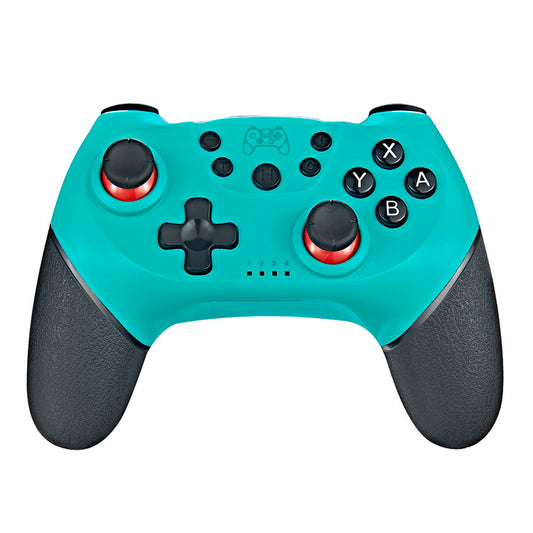 Dark gray wireless Bluetooth gamepad with red accents, dual analog sticks, D-pad, and action buttons for gaming. - Image 2