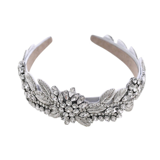 Diadema Elegante con Cristales de Diamante y Banda Ancha Versátil - Image 2