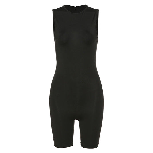 Mono Elegante sin Mangas de Colores Lisos para Mujer - Image 2