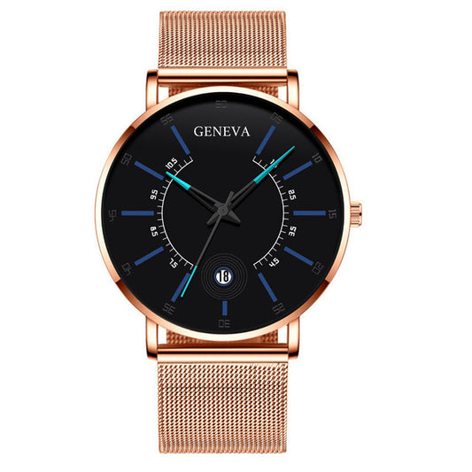 Reloj de Pareja Elegante con Correa de Malla - Diseño Minimalista Ejecutivo - Image 2