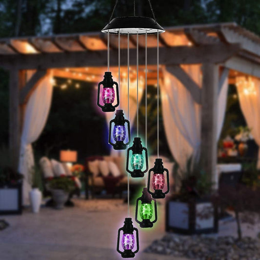 Lámpara Solar con Móvil Luminoso LED y Sonido del Viento - Image 2