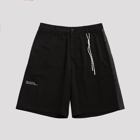 Shorts Deportivos Holgados con Estampado de Letras y Cordón Ajustable - Image 2