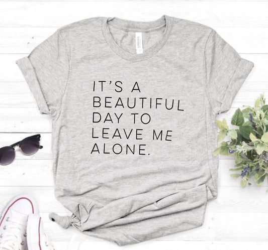Playera para Mujer Estampado Déjame en Paz - Diseño Humorístico Casual - Image 2