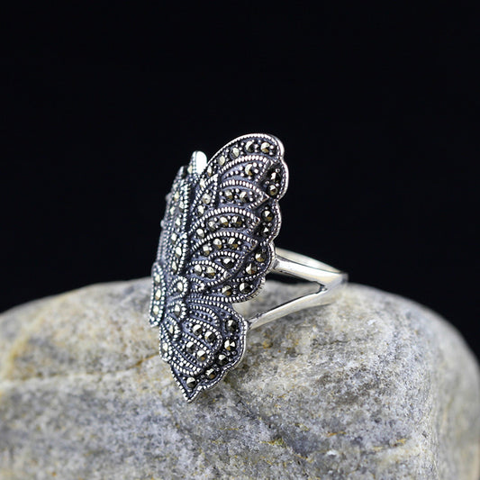 Anillo Mariposa Ajustable en Plata 925 con Piedra Maksai - Image 2
